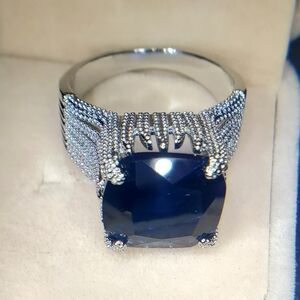 Bridal Blue Sapphire Ring